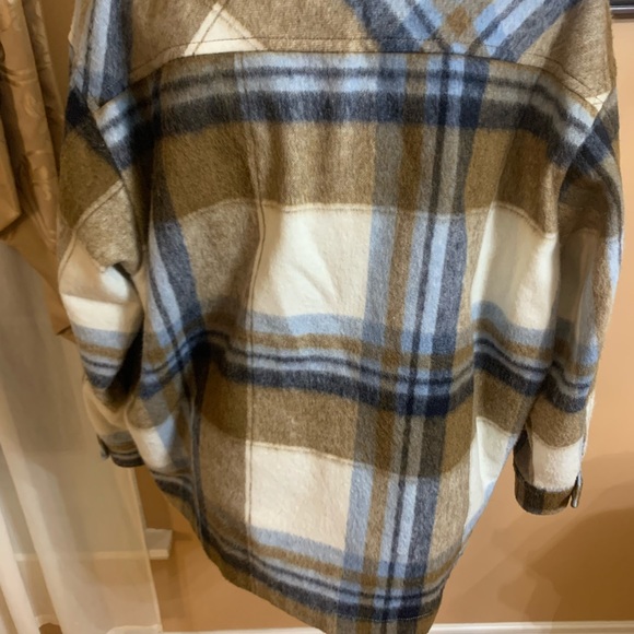 Zara Plaid Wool Blend Shacket - Picture 6 of 9